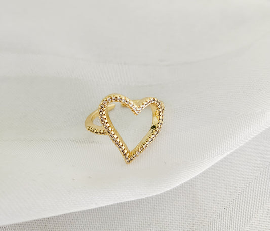 Sparkly heart ring