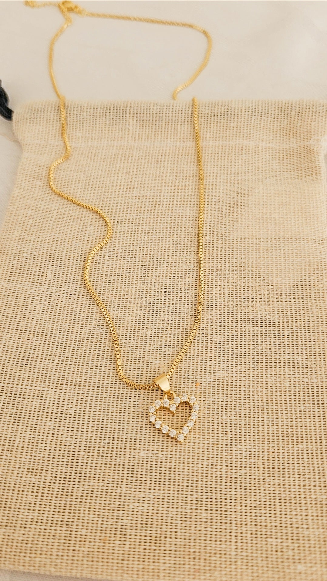 Glittery heart  necklace