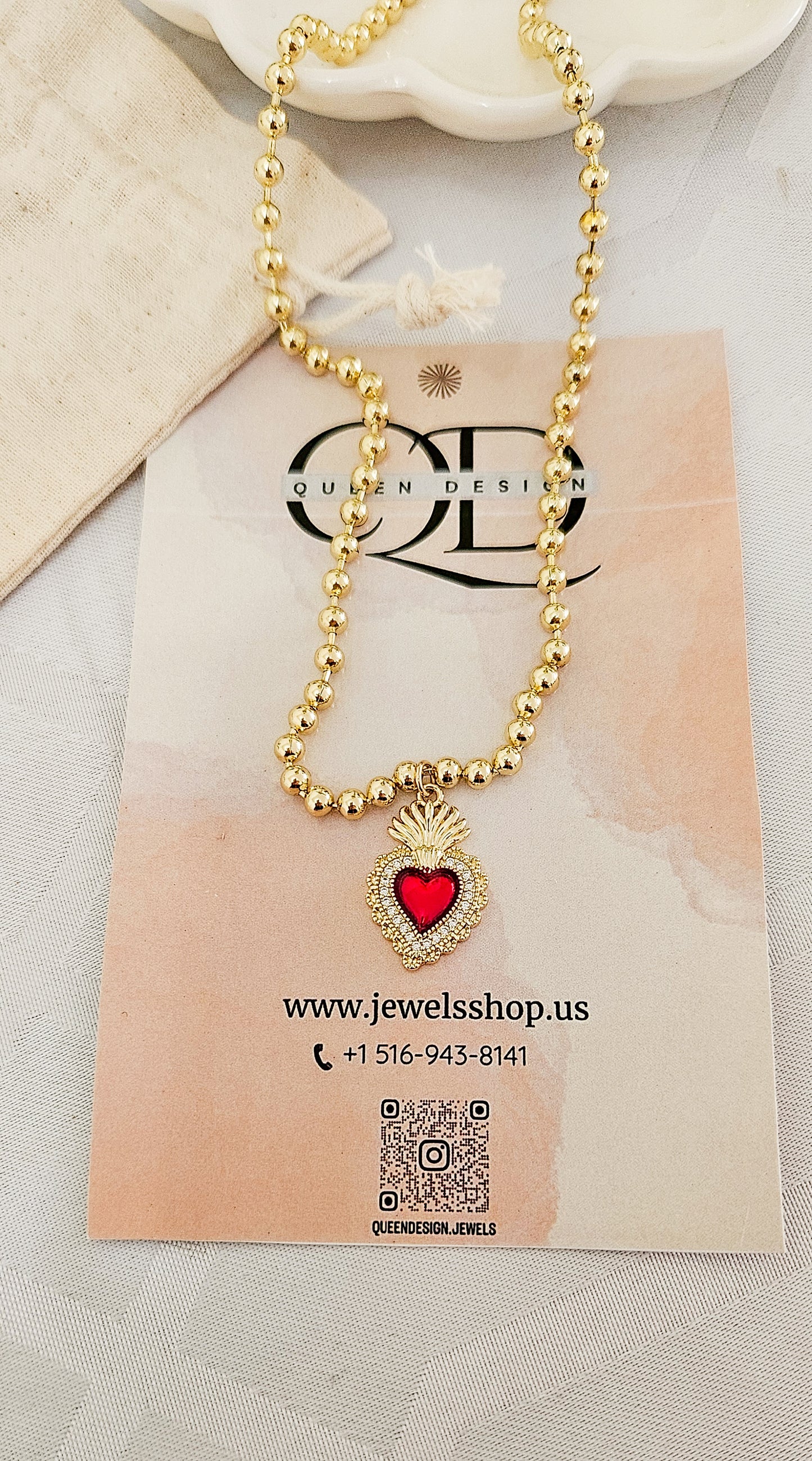 Fire love necklace