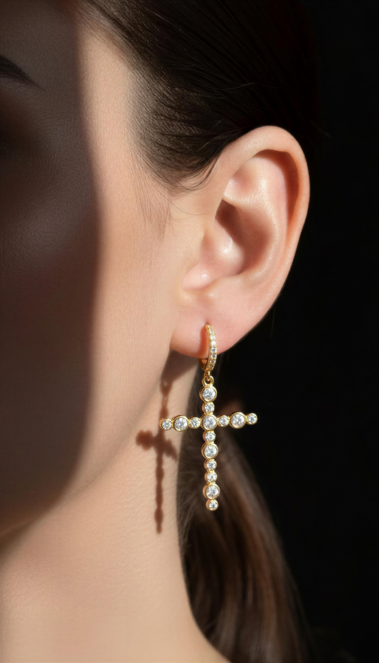 Cross colletion earrings (Gold)